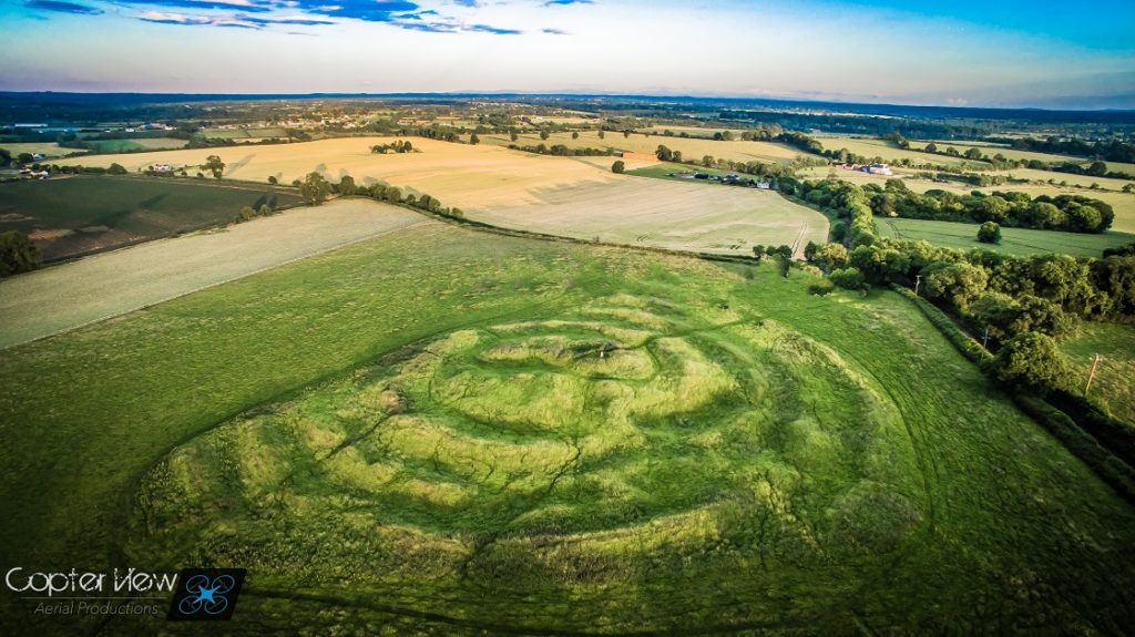 Aerial view of the Hill of Tara