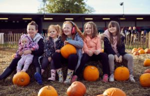Kids with pumpkins at Navan adventure Centre